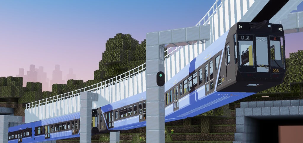 千葉都市モノレール0型の車両の画像。